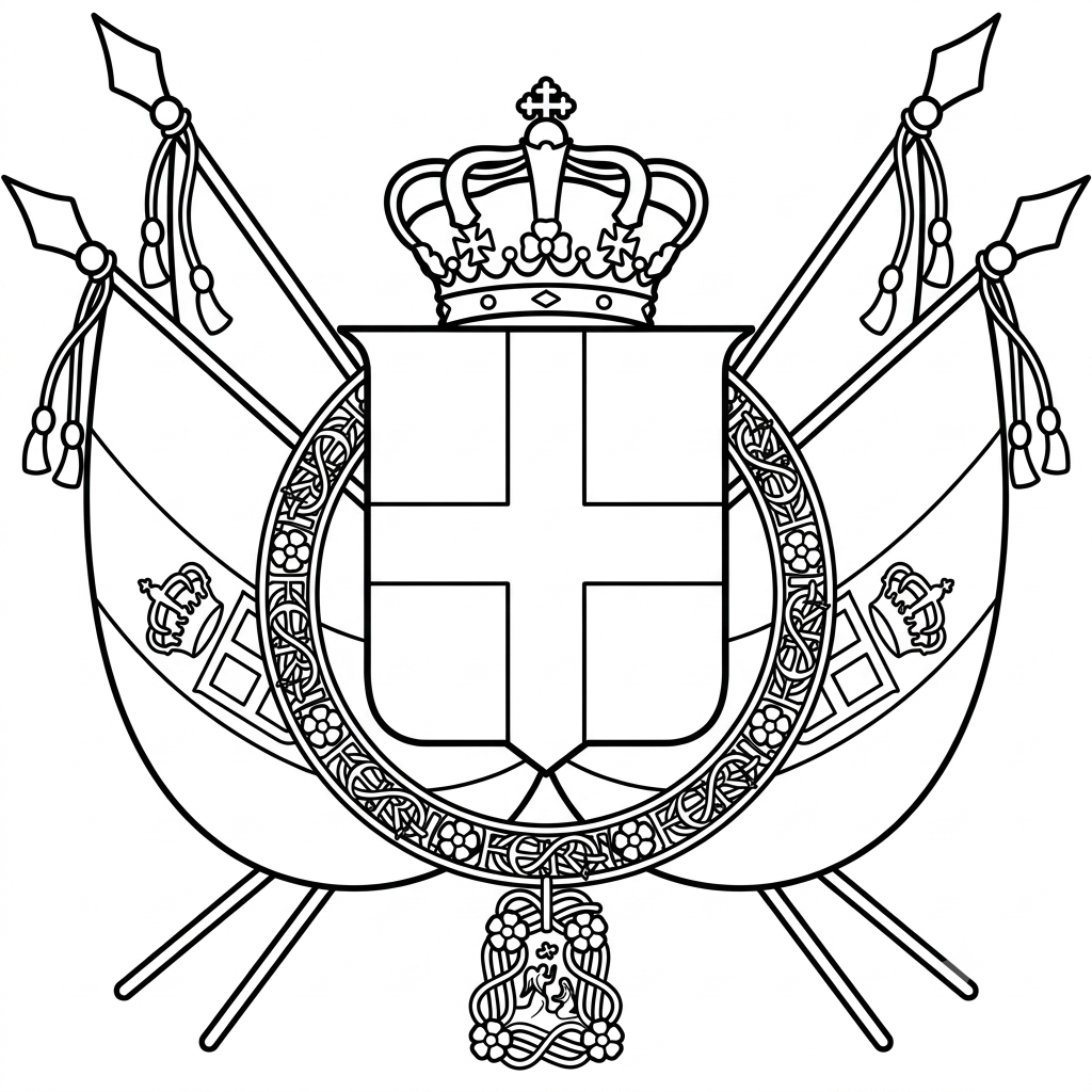 Logotipo Italia adornos para colorear 1