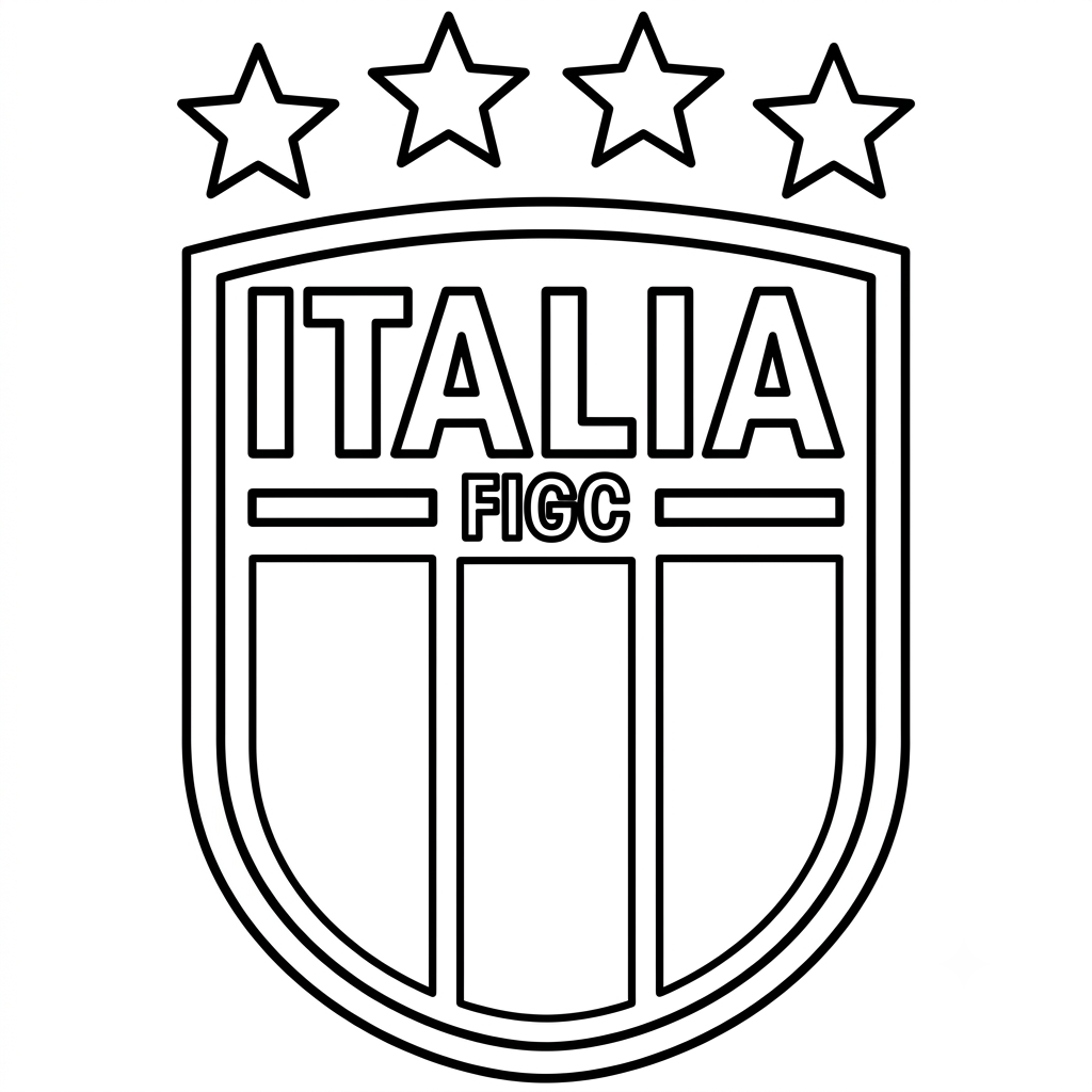 Logotipo Italia páginas para colorear de adornos