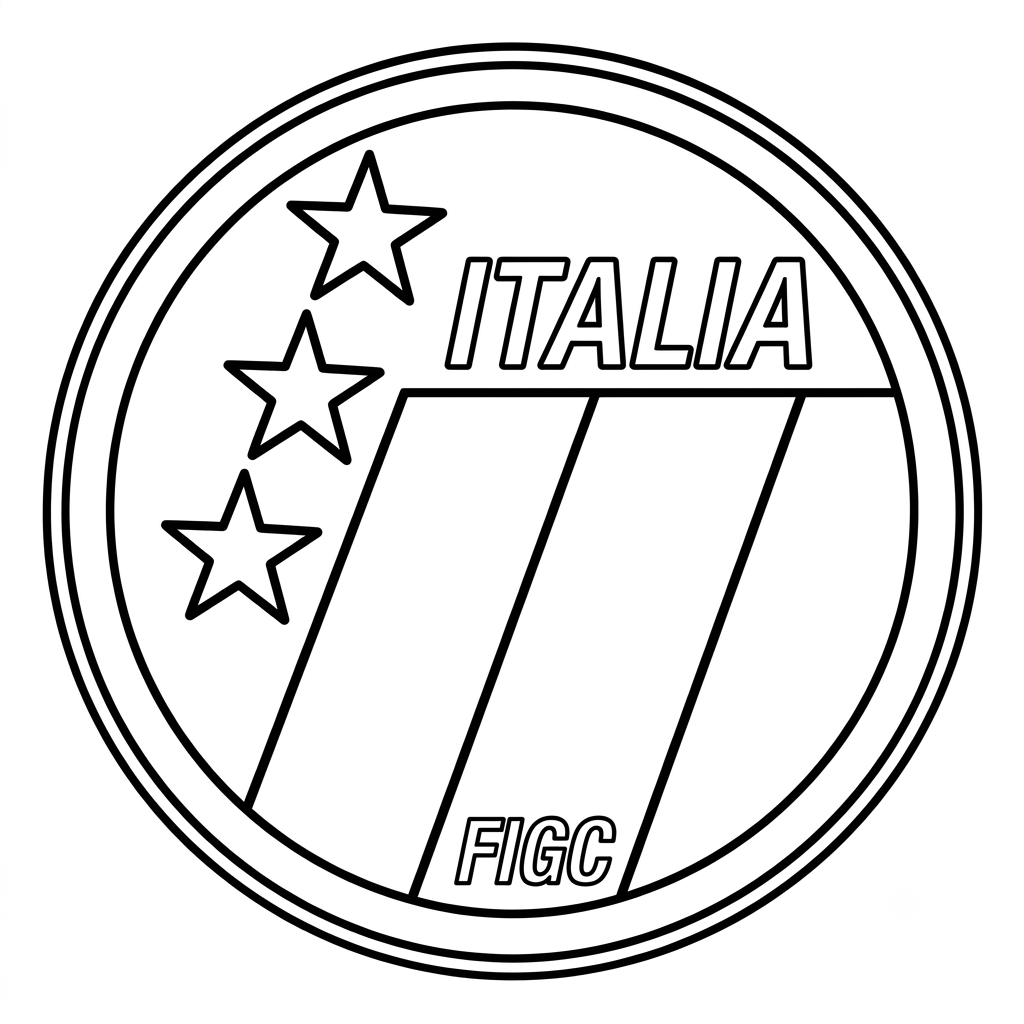 Logotipo Italia páginas para colorear gratis