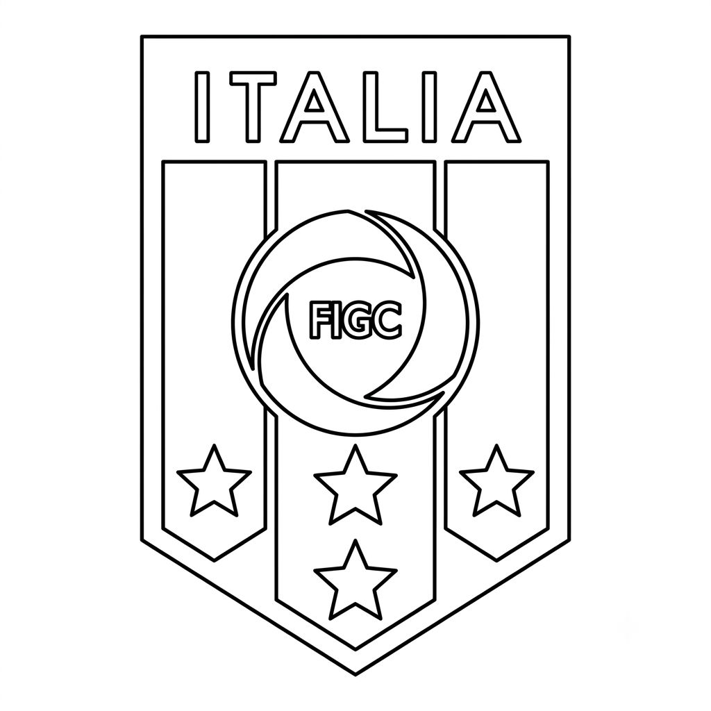 páginas para colorear Logotipo Italia imprimibles gratis