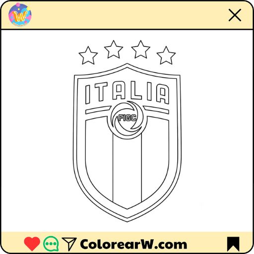 Logotipo Italia para colorear thumbnail