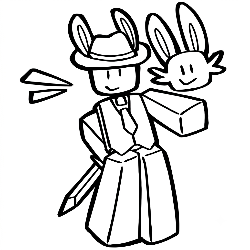 Mafioso Roblox 3 páginas para colorear Mafioso Roblox imprimibles