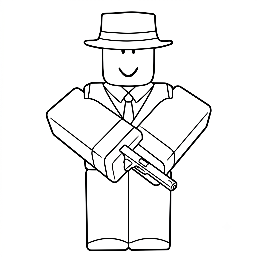 Mafioso Roblox 13 lindas páginas para colorear Mafioso Roblox
