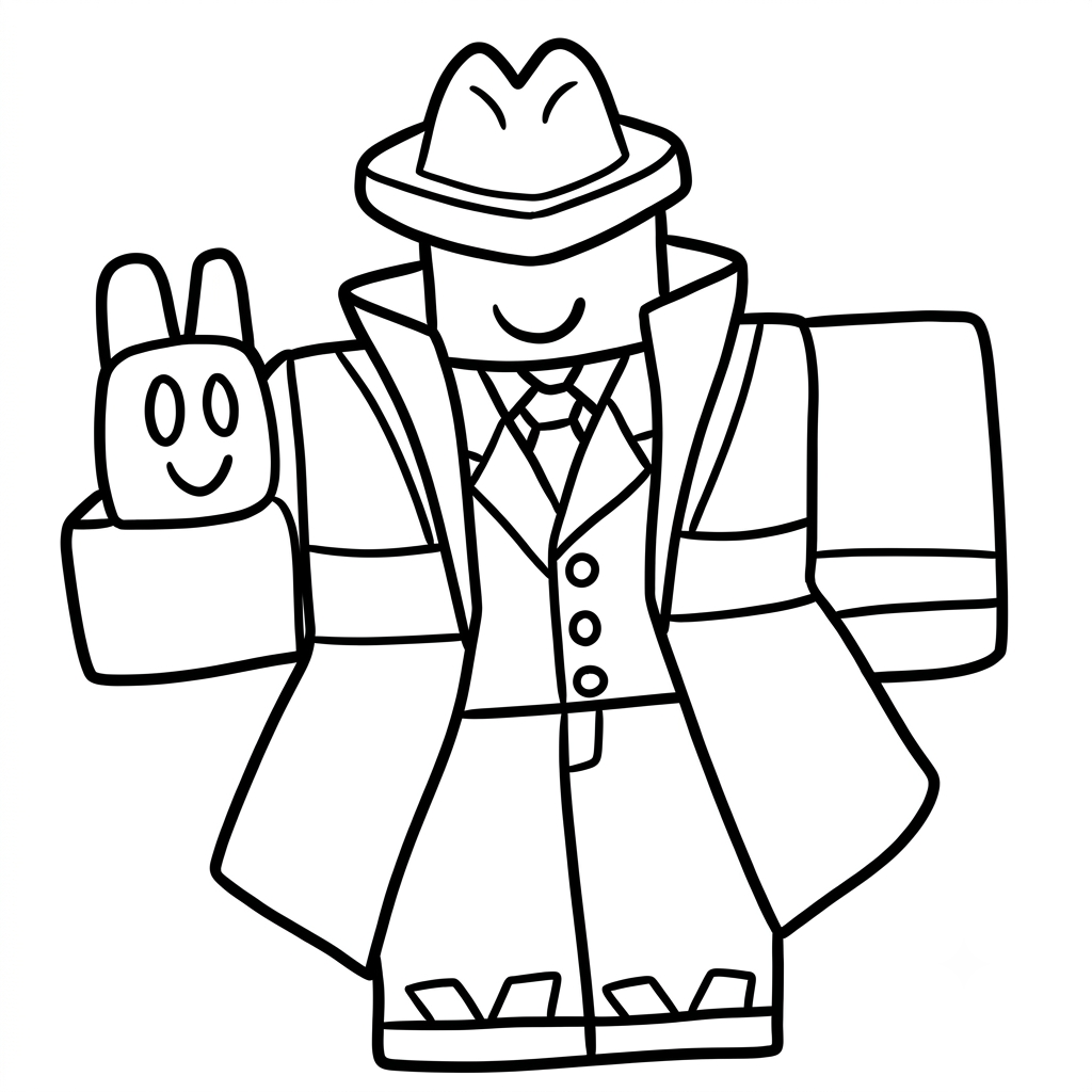 Mafioso Roblox 16 páginas para colorear gratis para adultos Mafioso Roblox