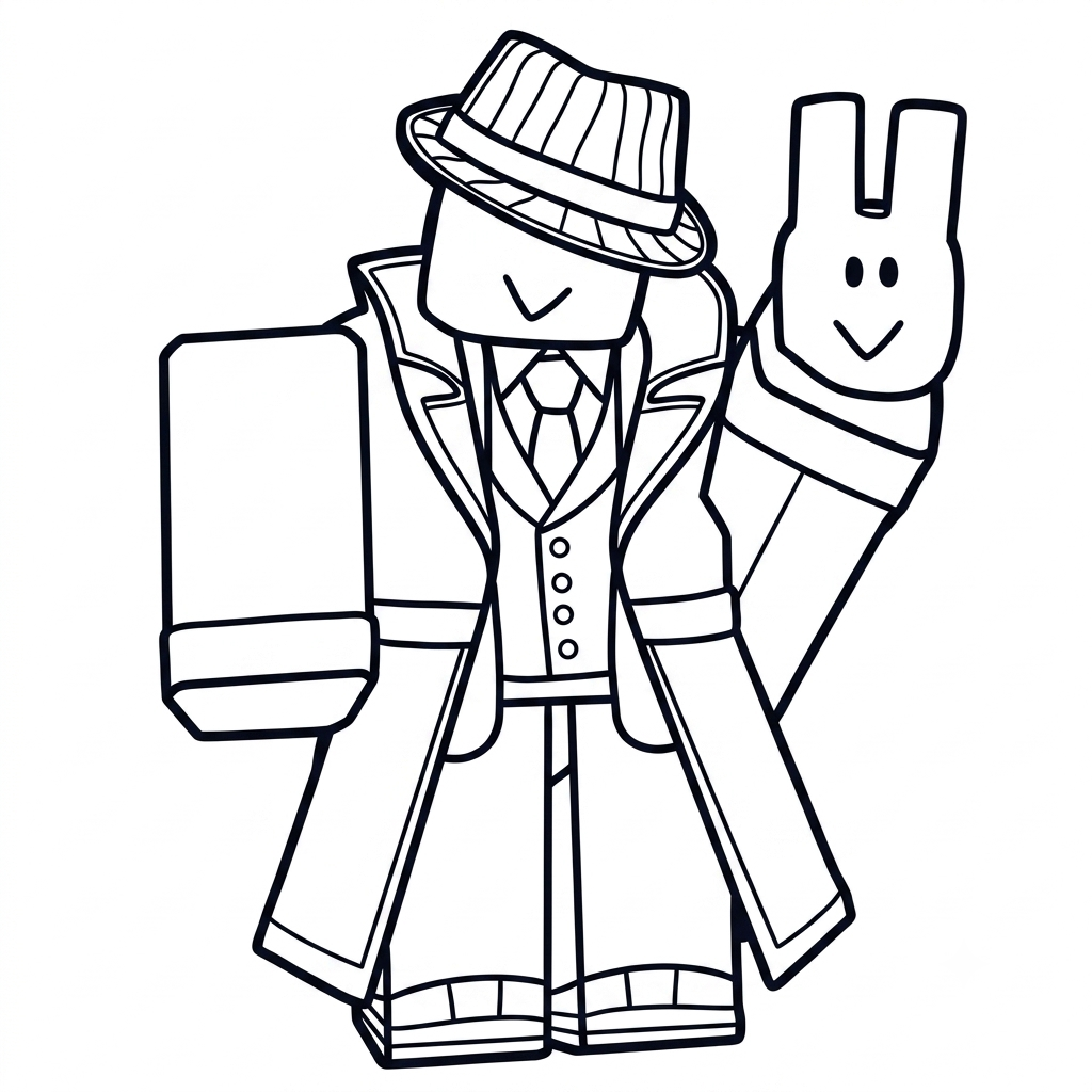 Mafioso Roblox 6 Mafioso Roblox páginas para colorear para adultos pdf