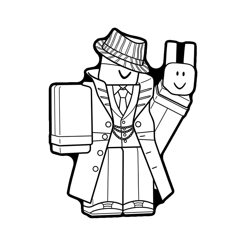 Mafioso Roblox 7 páginas para colorear Mafioso Roblox imprimibles gratis