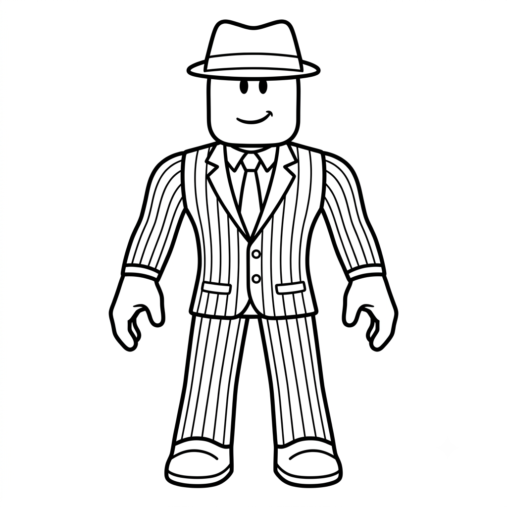Mafioso Roblox 2 páginas para colorear para niños Mafioso Roblox