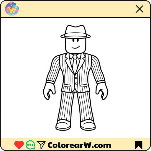 Mafioso Roblox para colorear thumbnail
