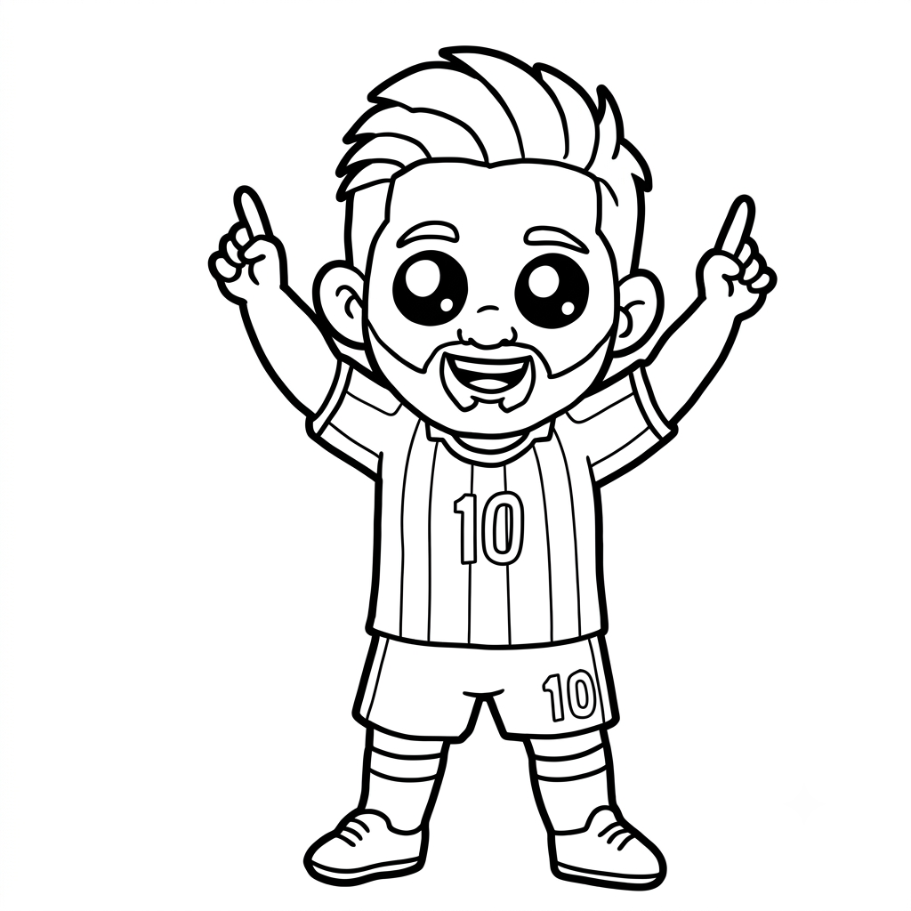 Messi Chibi 3 Messi Chibi páginas para colorear para imprimir gratis