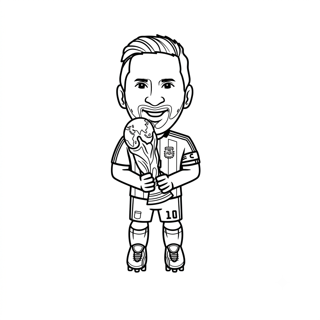 Messi Chibi 2 Messi Chibi páginas para colorear gratis