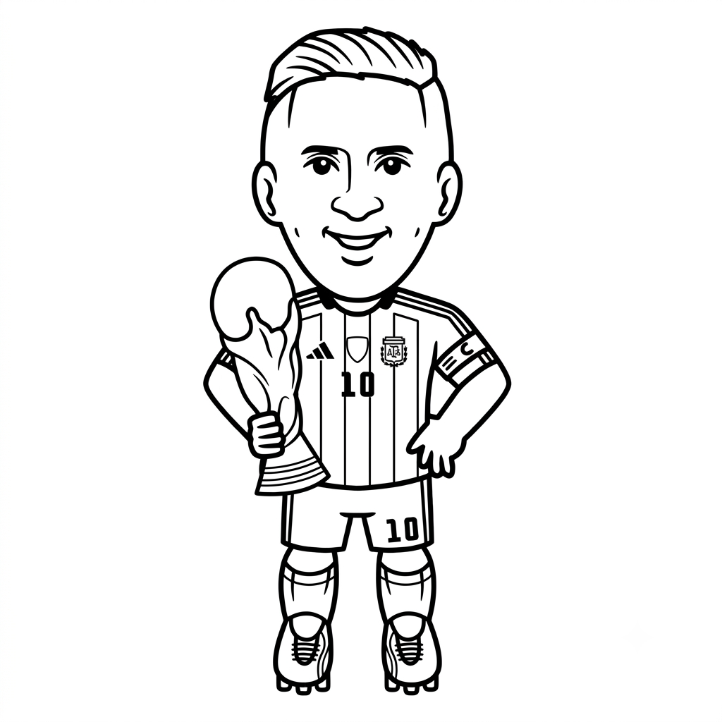 Messi Chibi 7 dibujos para colorear grinch Messi Chibi
