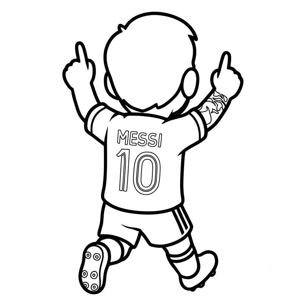 Messi Chibi 10 Messi Chibi páginas para colorear gratis 2