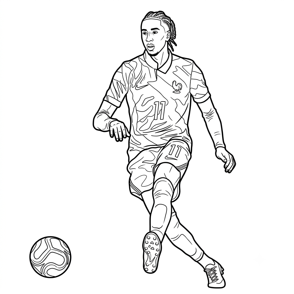Michael Olise Mundial 2026 páginas para colorear para adultos pdf