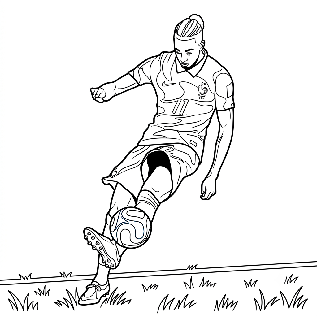 Michael Olise Mundial 2026 dibujos para colorear