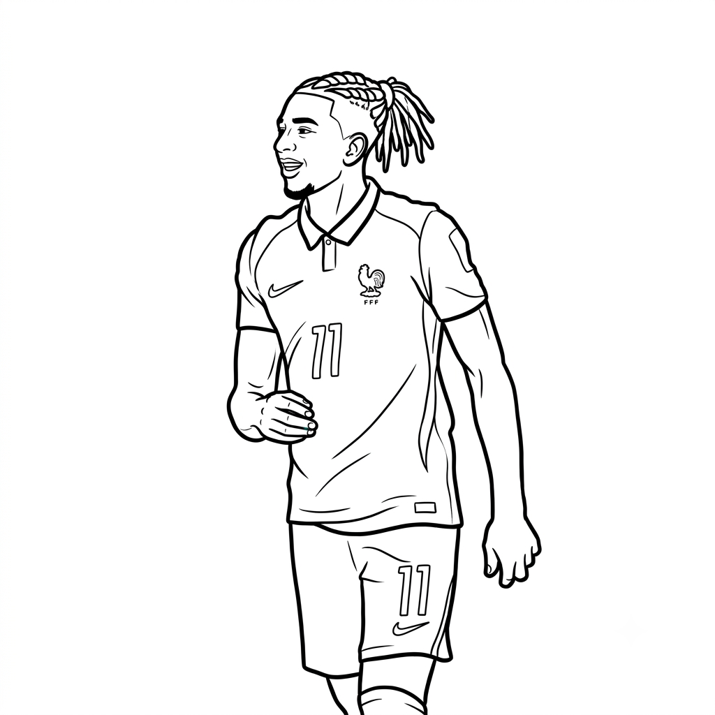 Michael Olise Mundial 2026 para colorear
