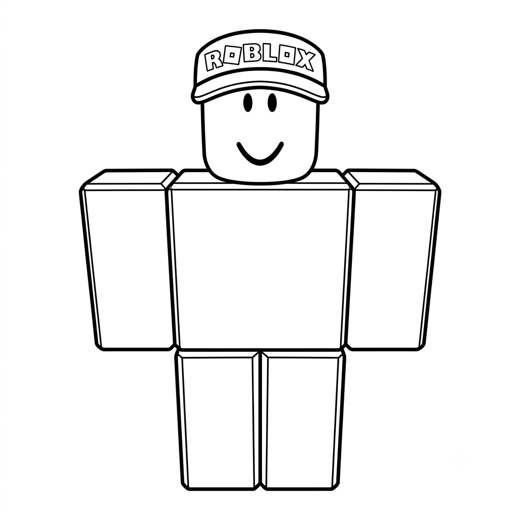 Noob Roblox páginas para colorear para niños