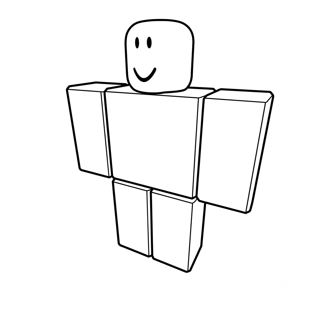 Noob Roblox páginas para colorear pdf