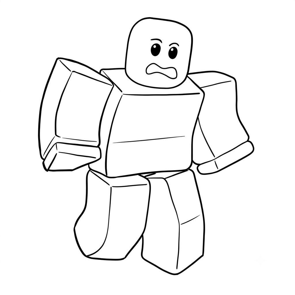 páginas para colorear para imprimir gratis Noob Roblox