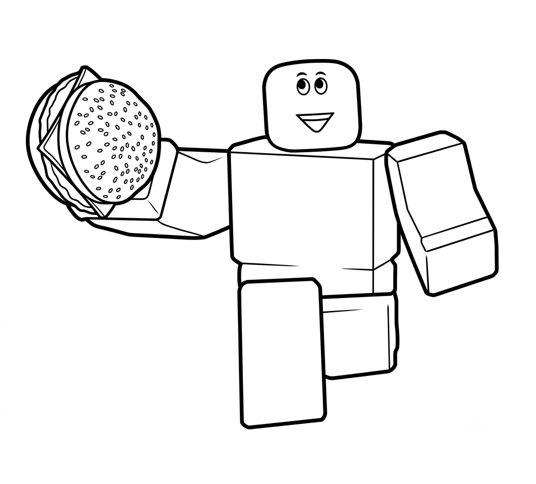 Noob Roblox para colorear