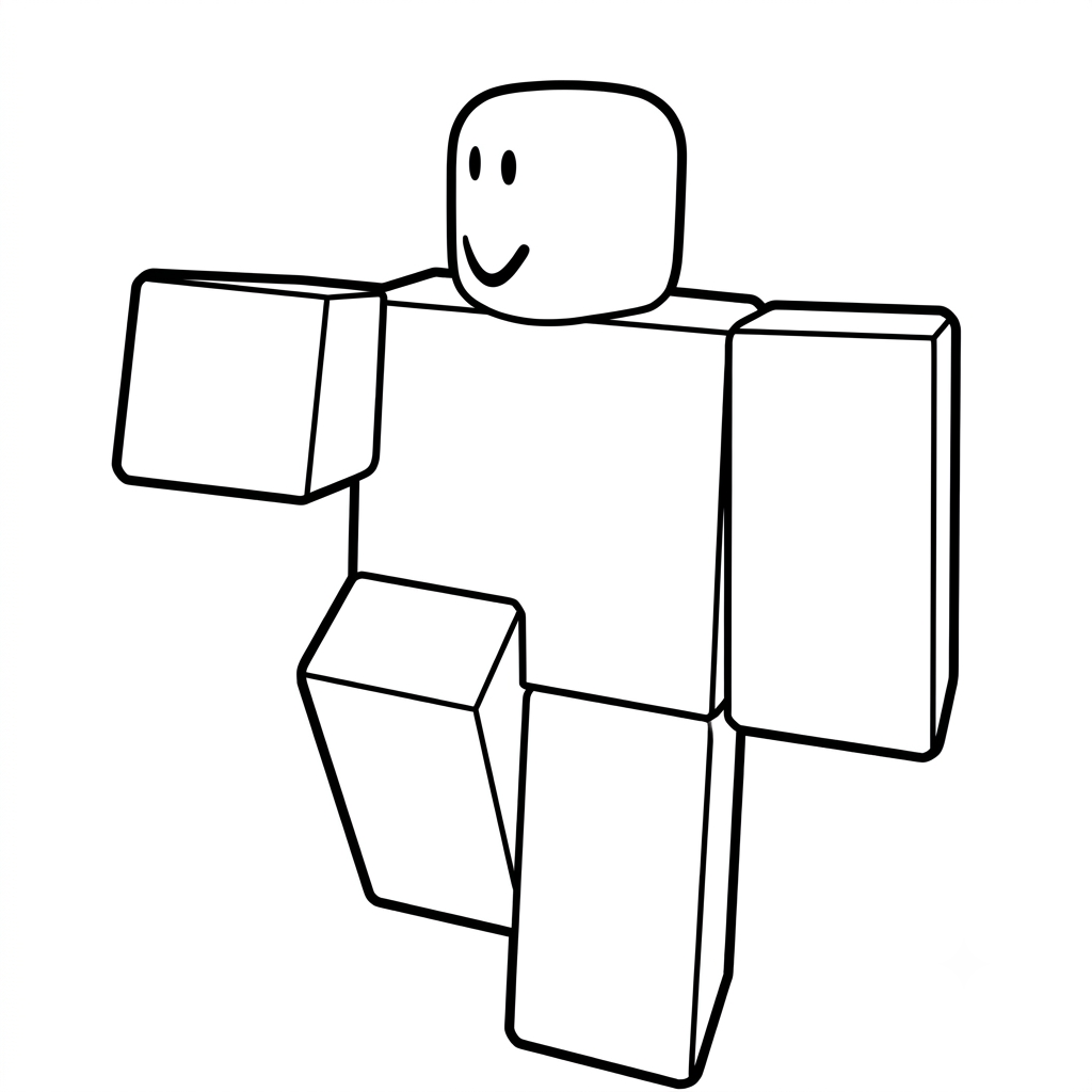 páginas para colorear gratis Noob Roblox pdf