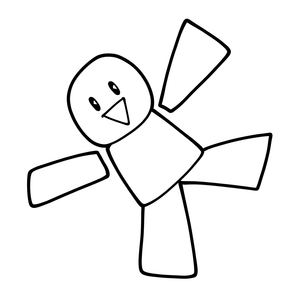 Noob Roblox páginas para colorear gratis