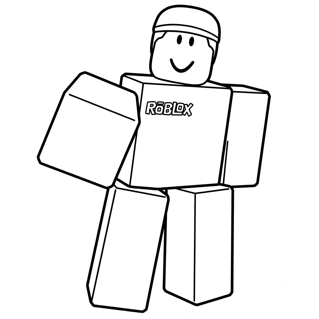 páginas para colorear detalladas de Noob Roblox para adultos