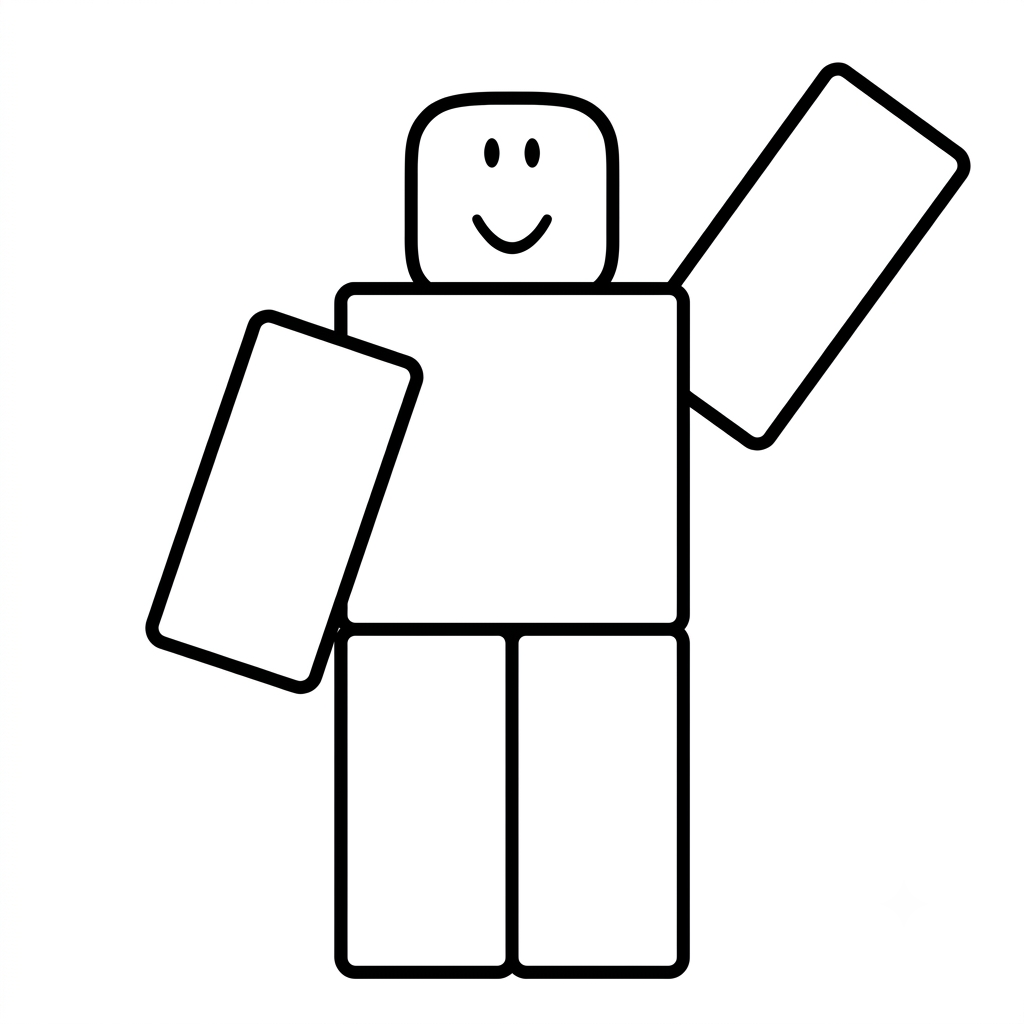 páginas para colorear imprimibles Noob Roblox para adultos