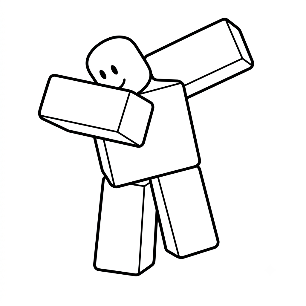 páginas para colorear Noob Roblox imprimibles gratis