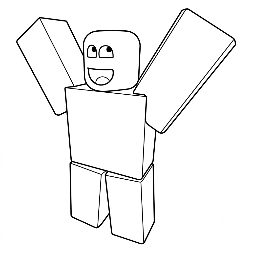 páginas para colorear para niños Noob Roblox
