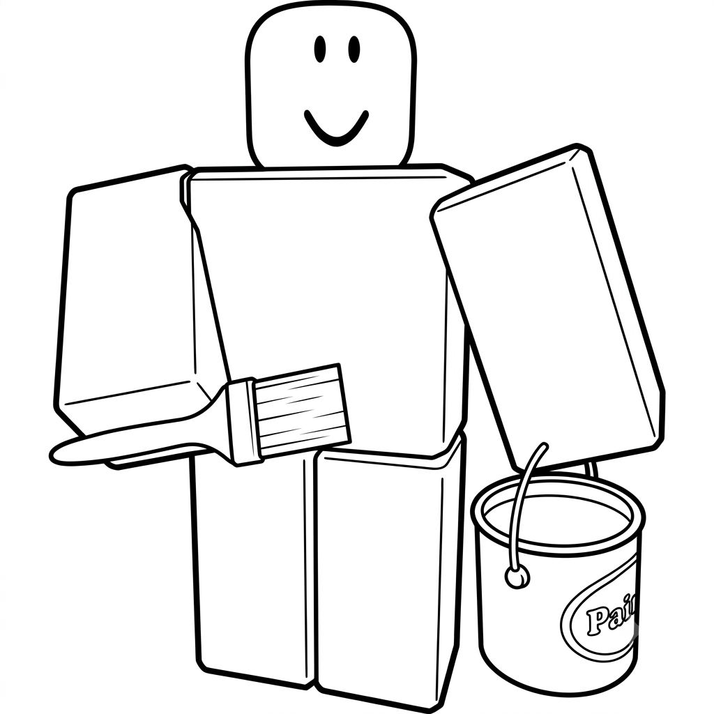 Noob Roblox dibujos para colorear