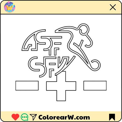 Selección de Suiza Mundial 2026 para colorear thumbnail