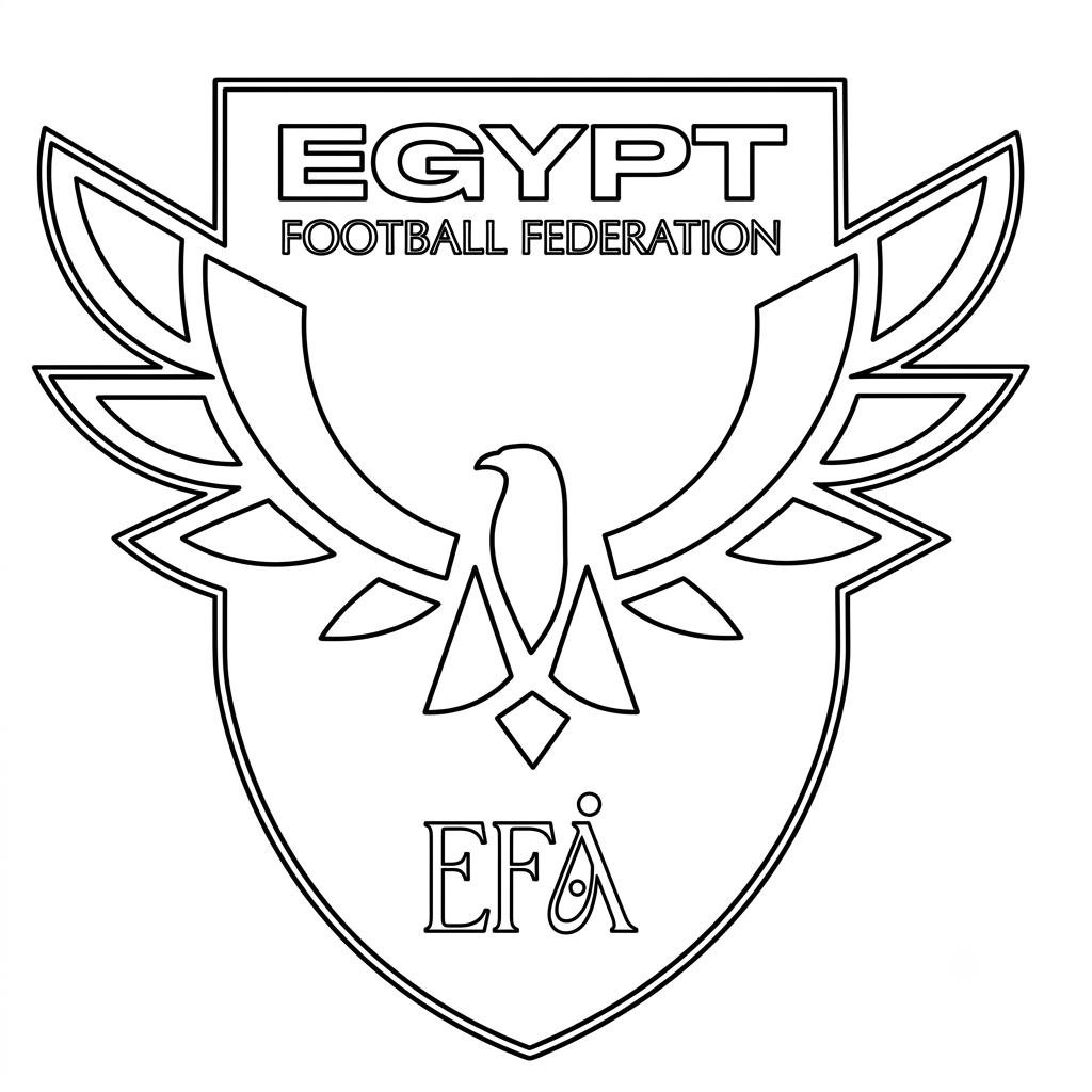 páginas para colorear imprimibles gratis Selección de Egipto Mundial 2026
