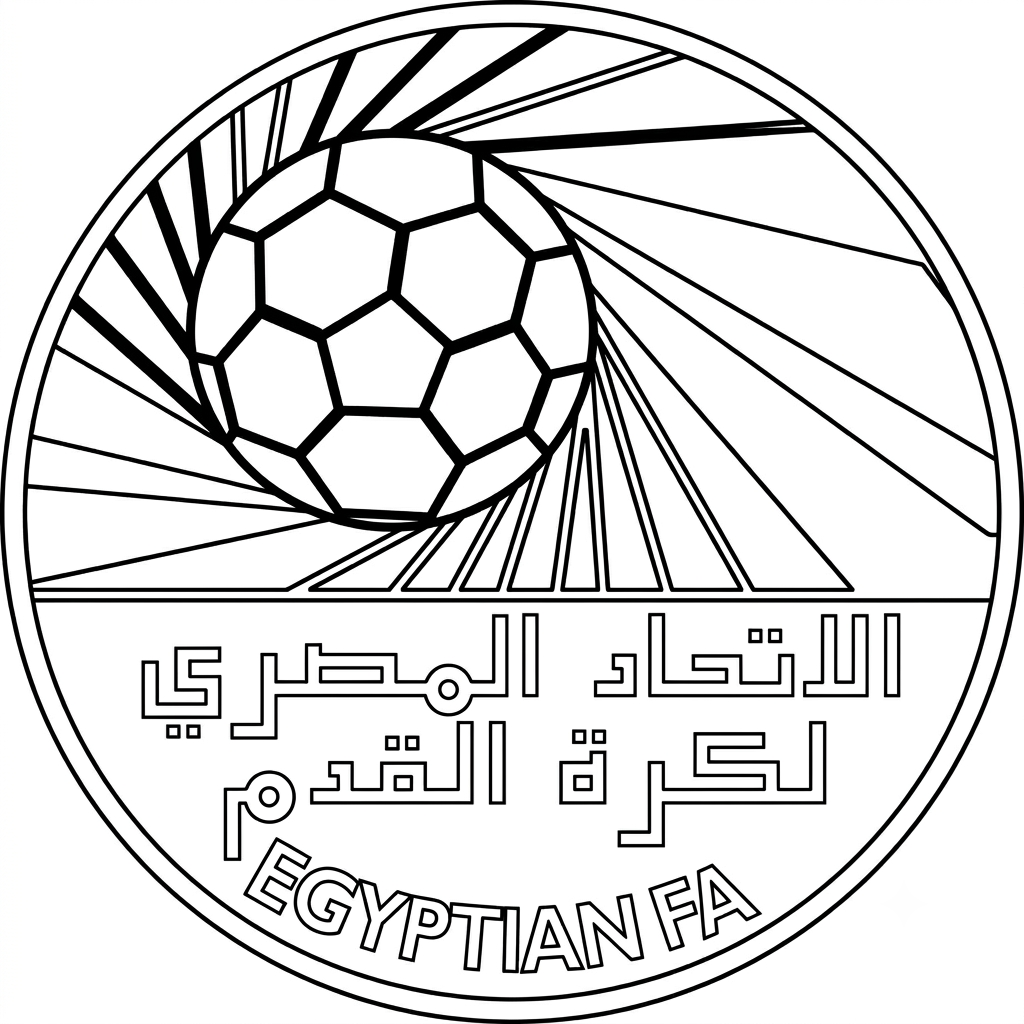 páginas para colorear Selección de Egipto Mundial 2026 imprimibles gratis 2