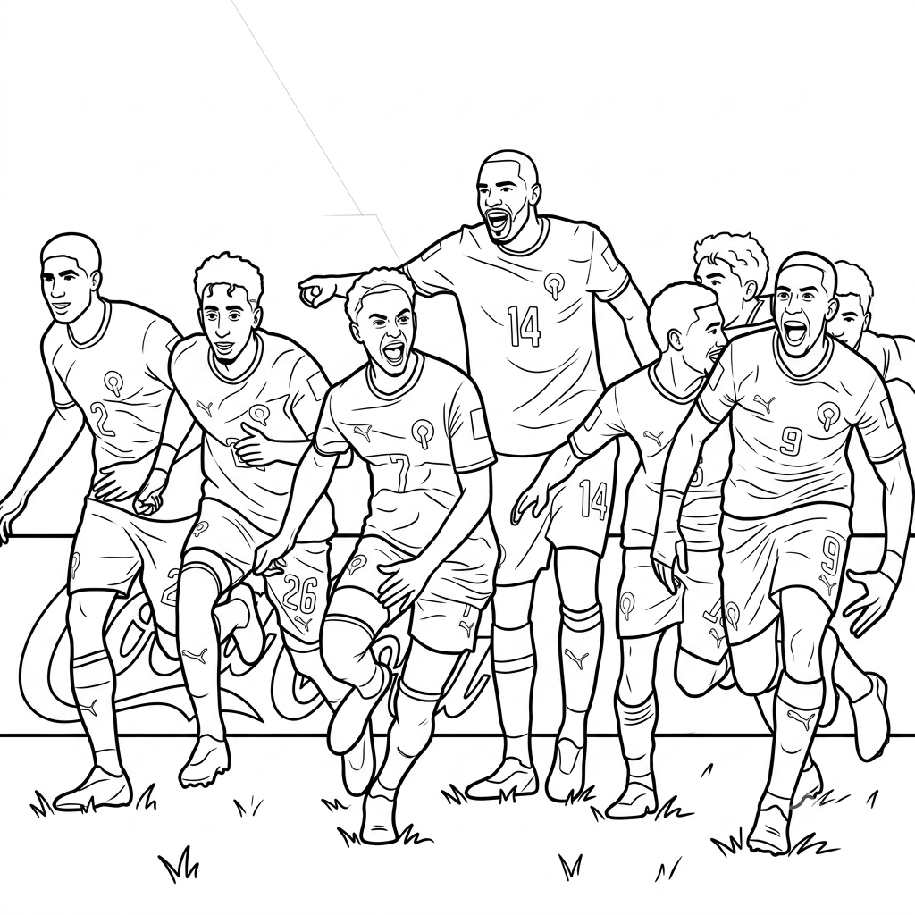 dibujos para colorear grinch Selección de Marruecos Mundial 2026