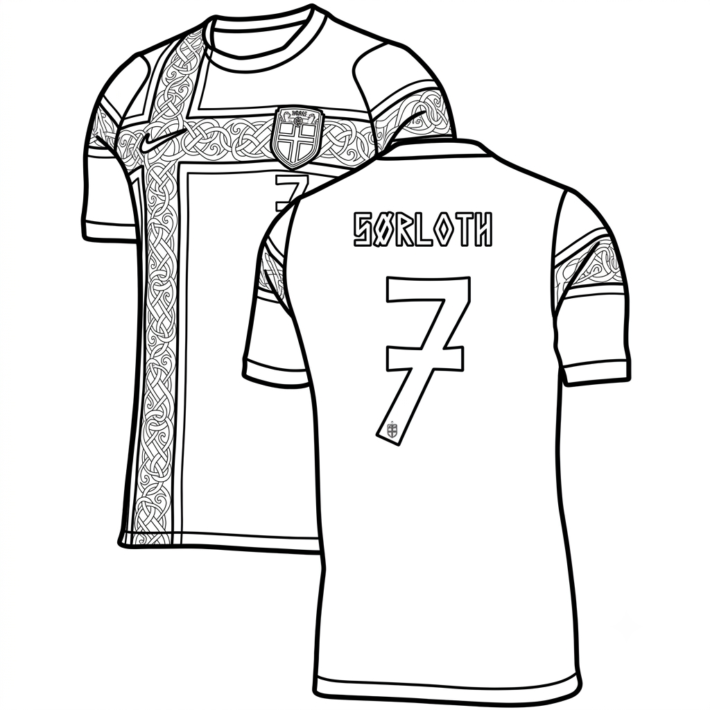 Selección de Noruega Mundial 2026 páginas para colorear pdf