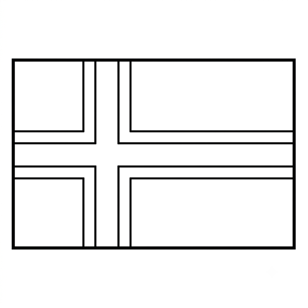 dibujos para colorear Selección de Noruega Mundial 2026