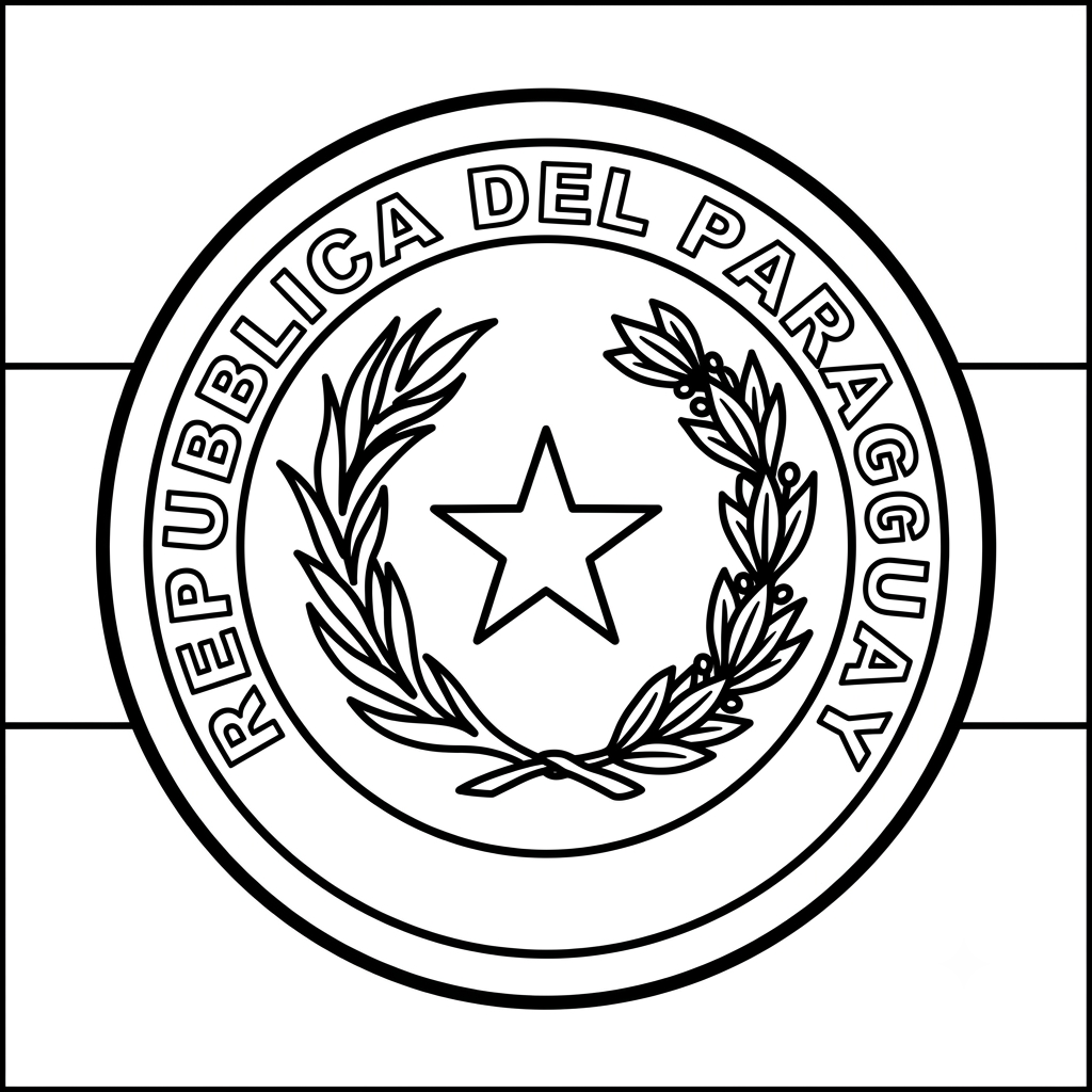 Selección de Paraguay Mundial 2026 13 páginas para colorear gratis para adultos Selección de Paraguay Mundial 2026