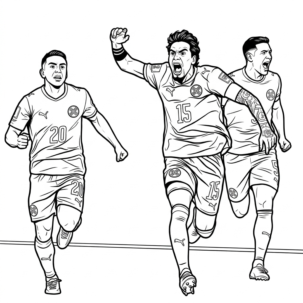 Selección de Paraguay Mundial 2026 15 Selección de Paraguay Mundial 2026 páginas para colorear para imprimir gratis 1