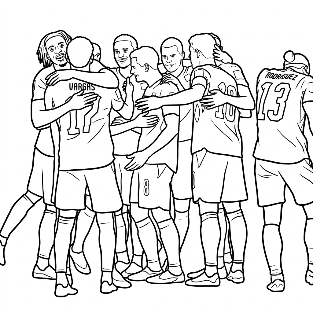 páginas para colorear imprimibles Selección de Suiza Mundial 2026