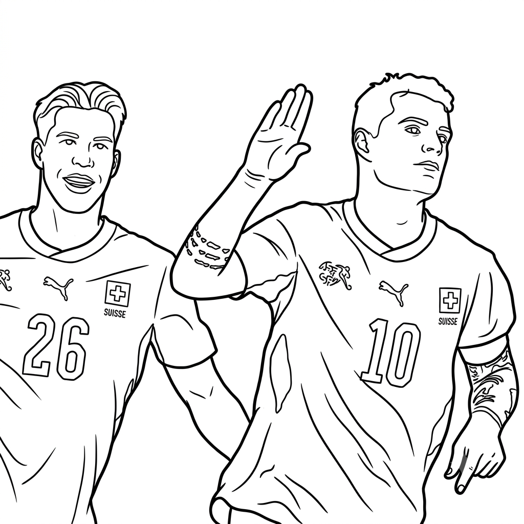 divertidas páginas para colorear Selección de Suiza Mundial 2026