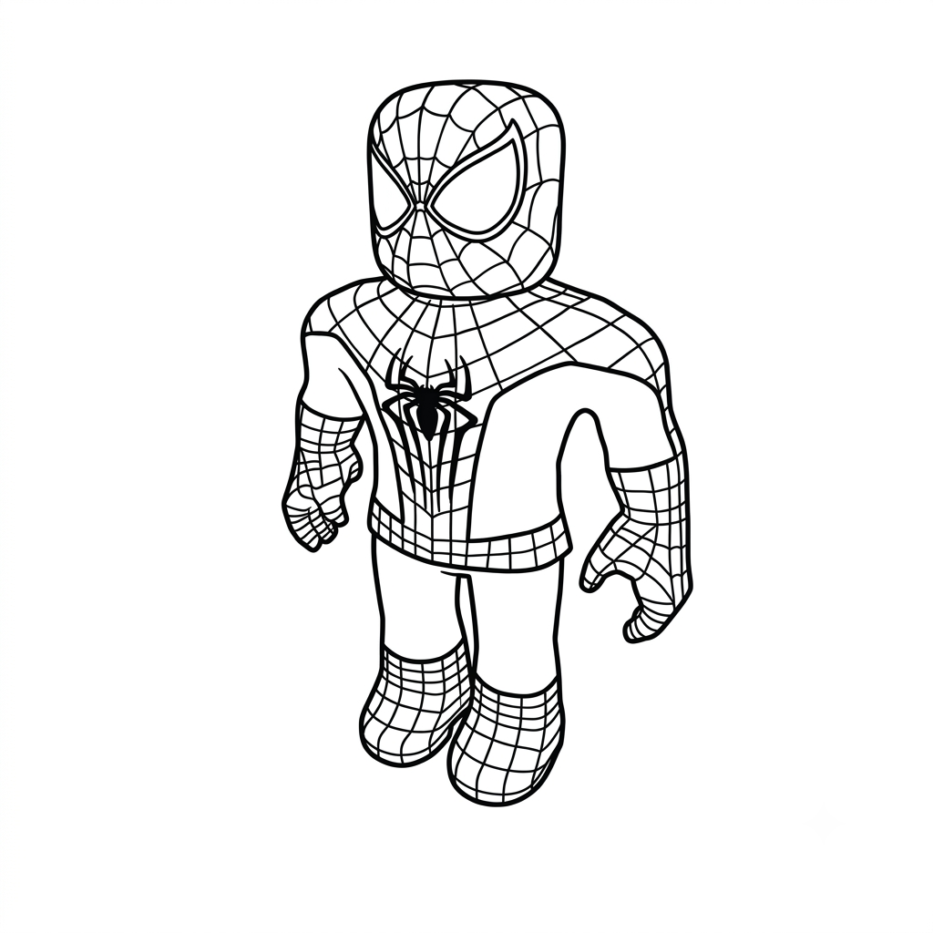 páginas para colorear Spider-Man Roblox