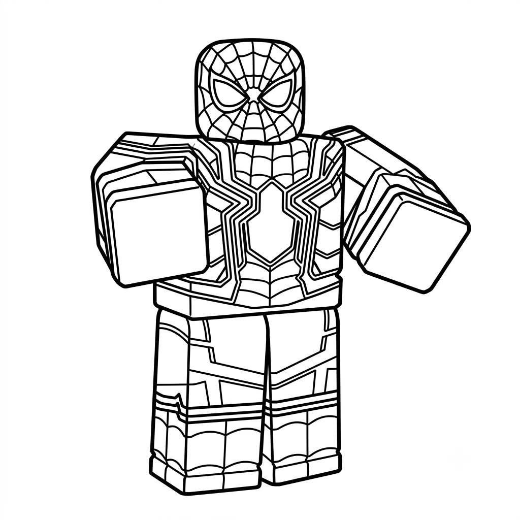 dibujos para colorear grinch Spider-Man Roblox