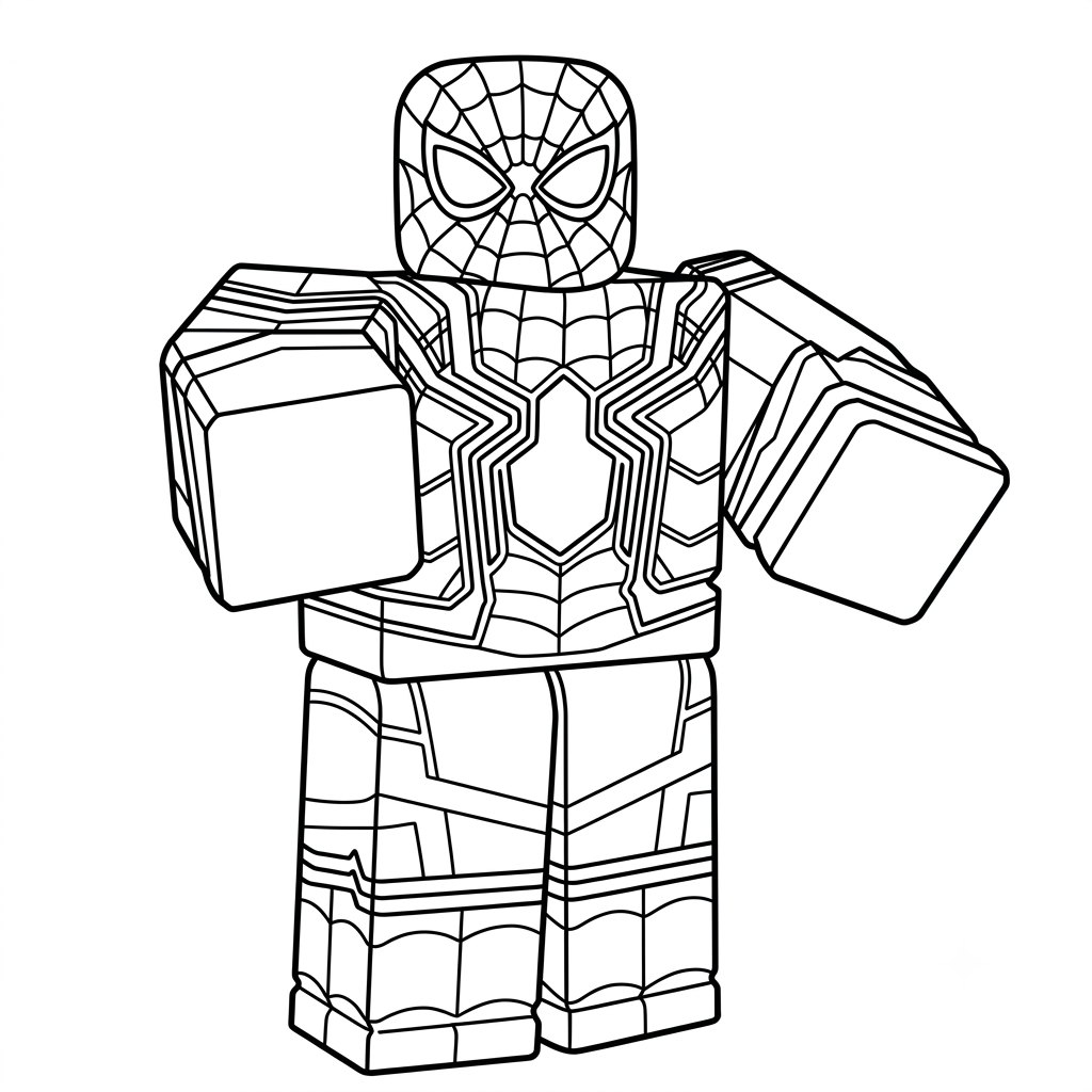 páginas para colorear para imprimir gratis Spider-Man Roblox