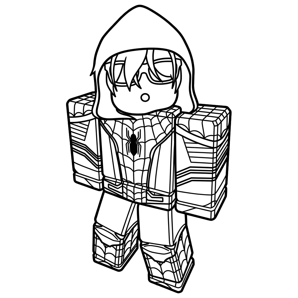 Spider-Man Roblox páginas para colorear para imprimir gratis