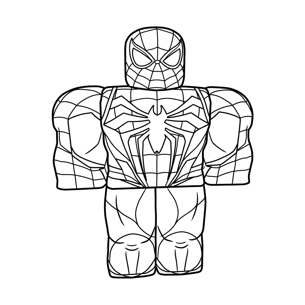 colorear páginas de Spider-Man Roblox