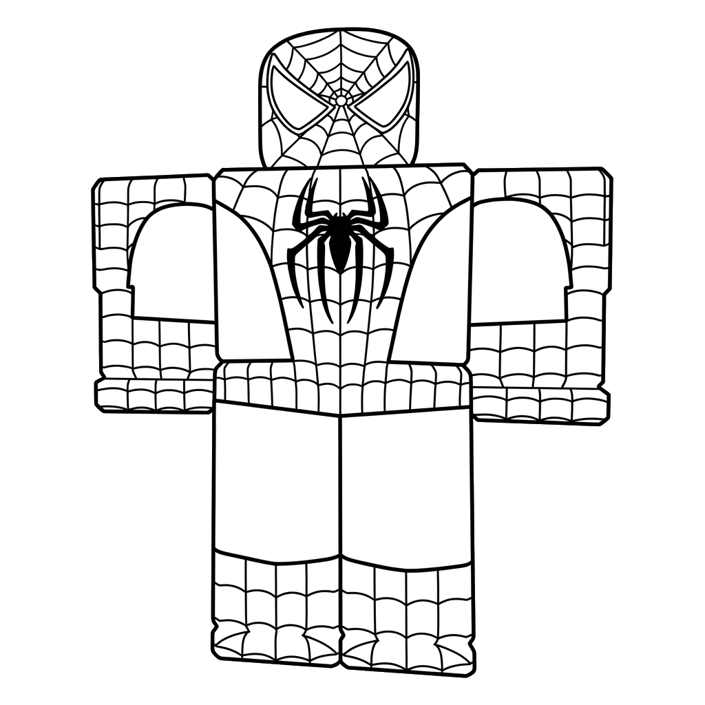 páginas para colorear imprimibles Spider-Man Roblox