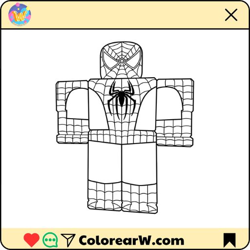 Spider-Man Roblox para colorear thumbnail