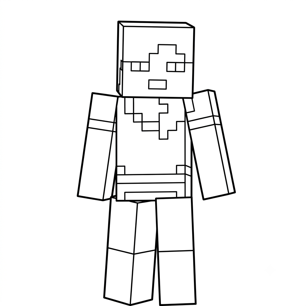 niños Alex Minecraft páginas para colorear