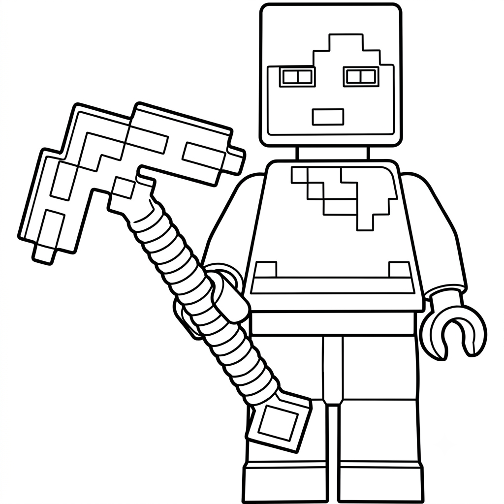 divertidas páginas para colorear Alex Minecraft