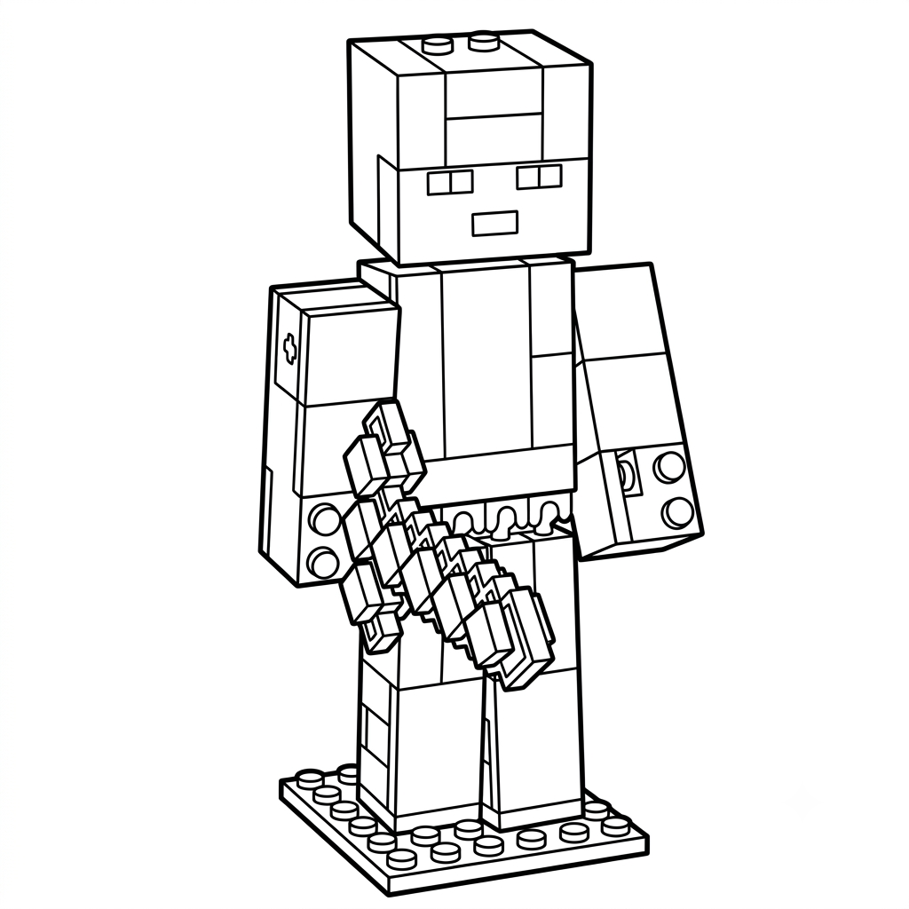páginas para colorear gratis para adultos Alex Minecraft